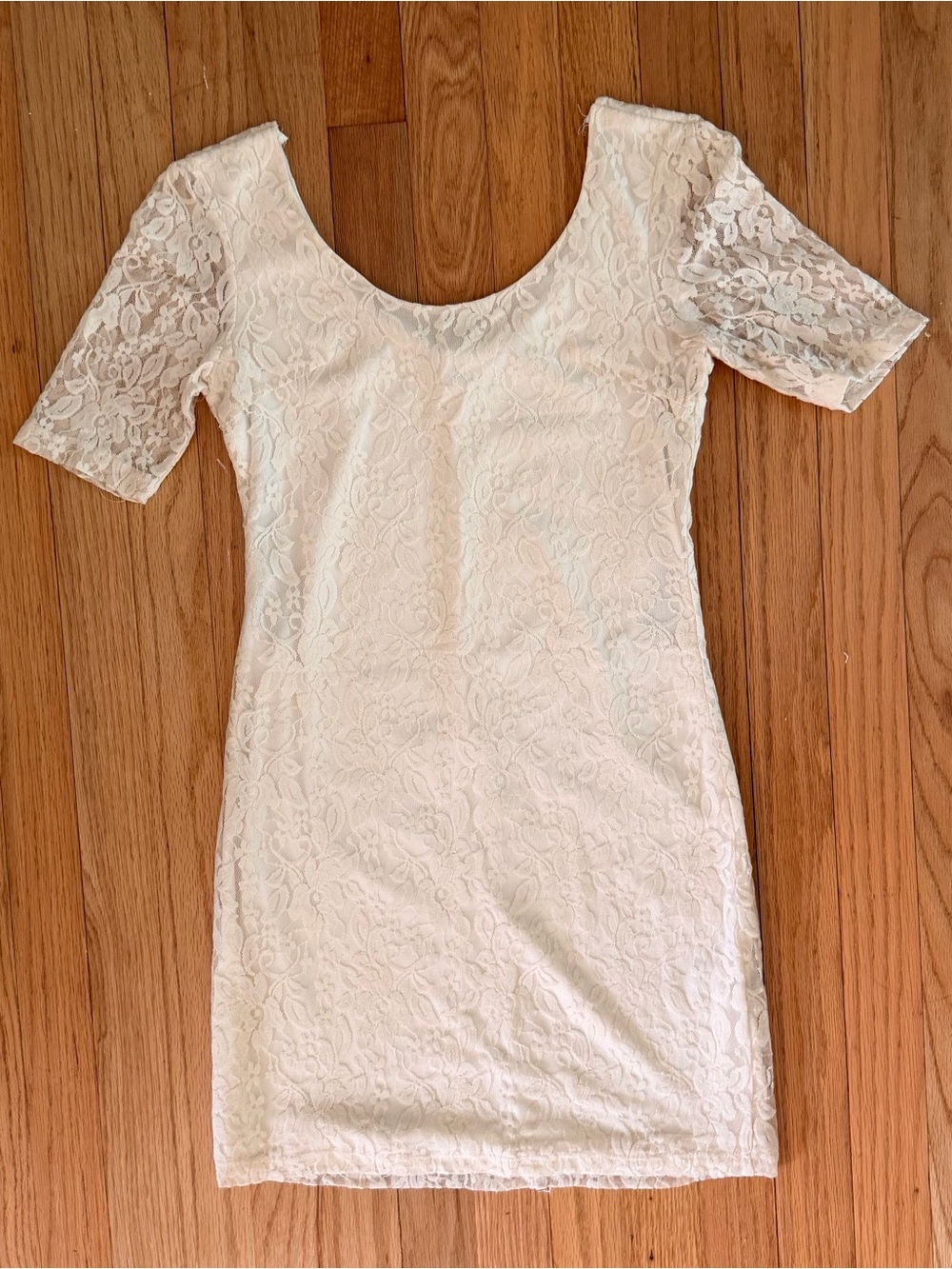Volcom Ivory Scoop Neck Mini Dress